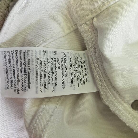 Madewell 9” High Waist Classic Skinny Jean in Pure White Denim 27 - Picture 12 of 13